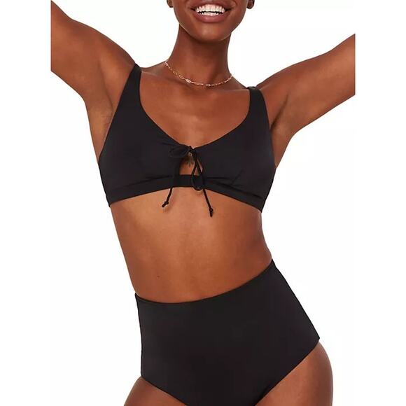 Andie Swim  The Crete Bikini Top in Black M NWT - Picture 5 of 5